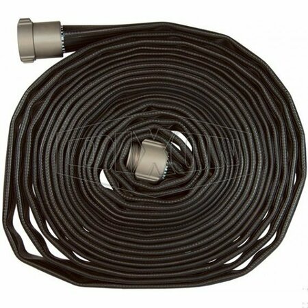 DIXON Washdown Hose, 1-1/2 in, FNST x MNST, 100 ft L, 200 psi, Nitrile Rubber, Domestic WDH15BK100RAF